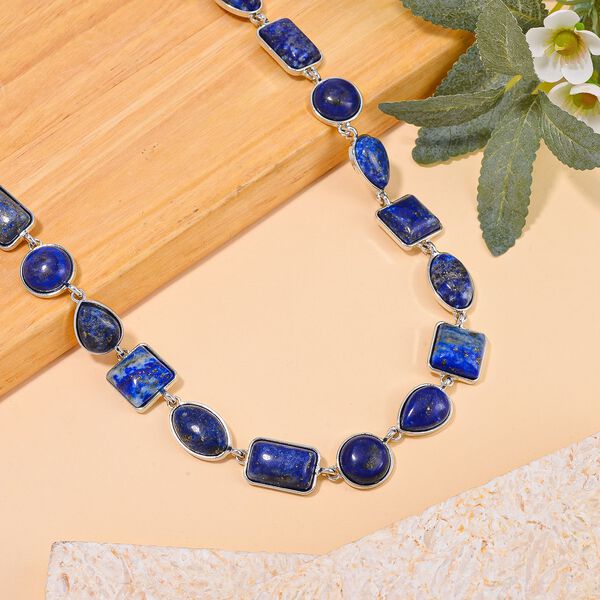 Lapislazuli Halskette ca. 45 cm Legierung Standard ca. 160,00 ct. image number 2