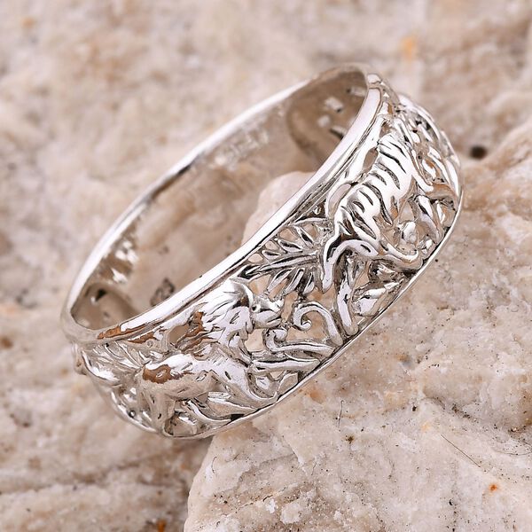 Royal Bali Kollektion- Dschungelsafari Bandring in 925 Silber image number 1