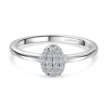 LUXURIANT DIAMOND - Lab Grown Diamant SI-GH Ring 925 Silber Rhodiniert (Gr&ouml;&szlig;e 17.00) ca. 0,15 ct