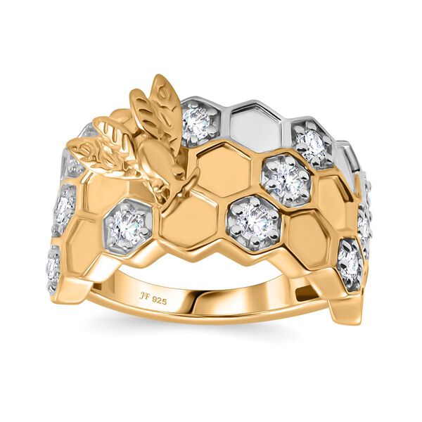 J Francis gefertigt mit SWAROVSKI- Zweifarbiger Swarovski Zirkonia Ring image number 4