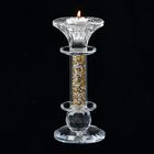 The 5th Season - hochwertiger Kristall-Kerzenständer, gefüllt mit goldenen Kristallen, 7x7x18cm image number 1
