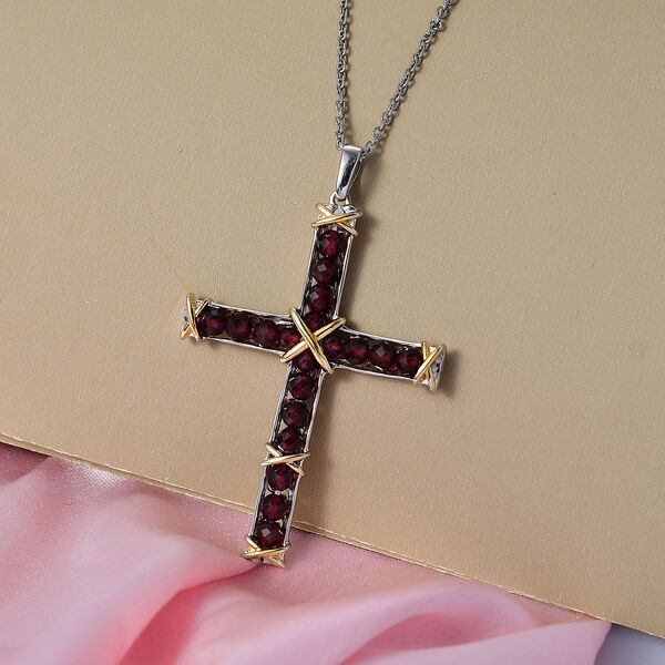 EverTrue AA roter Granat Anh&auml;nger mit 50cm Kette - 5,70 ct. image number 1