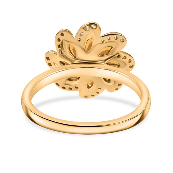 Feueropal Ring, 925 Silber vergoldet (Größe 18.00) ca. 0.77 ct image number 6