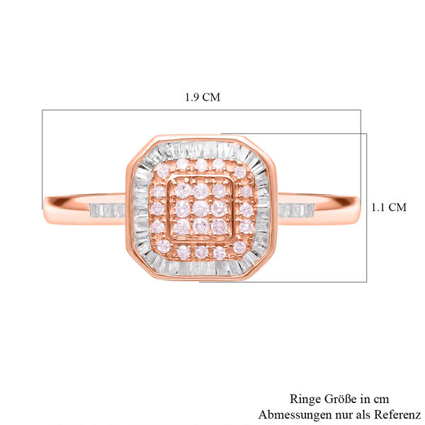 Natürlicher, rosa und SGL zertifizierter weißer Diamant-Ring - 0,33 ct. image number 6
