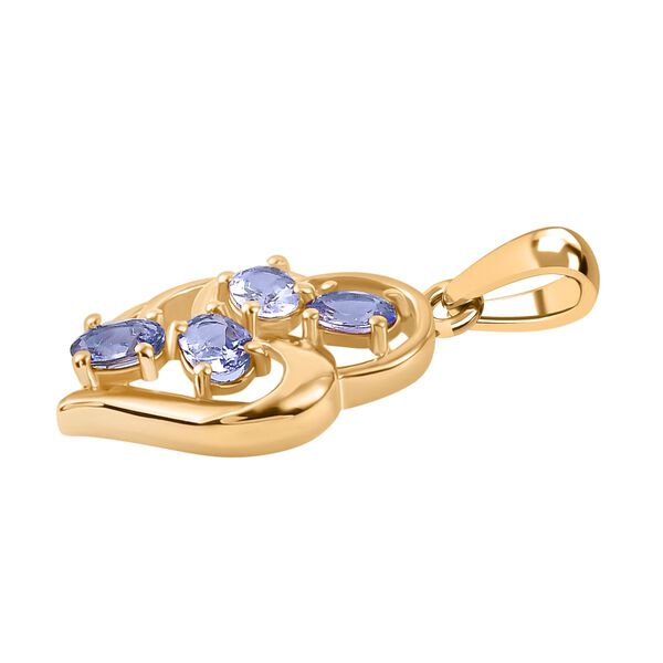 Tansanit Anh&auml;nger 925 Silber vergoldet ca. 0.64 ct image number 4