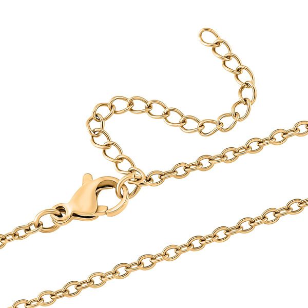 Mehrfarbige Zirkonia-Halskette in Goldton, 75+5 cm image number 7