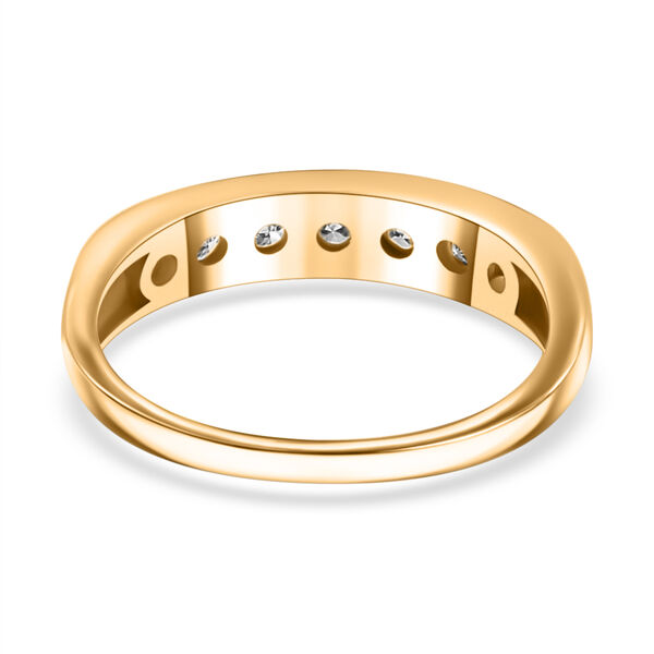 Moissanit Ring, 925 Silber vergoldet - 0,75 ct. image number 6