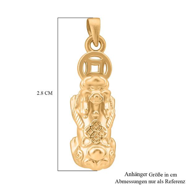 Pixiu mit M&uuml;nzmotiv Anh&auml;nger in 999 Gold image number 5