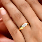 Natürlicher Äthiopischer Opal Ring 925 Silber vergoldet  ca. 0,49 ct image number 2