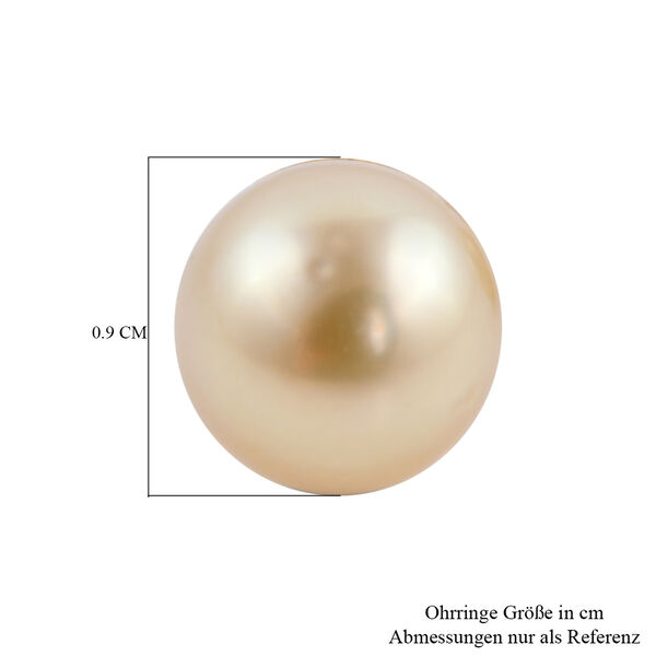 ILIANA - goldene S&uuml;dsee Perlen-Ohrstecker in 750 Gelbgold image number 5