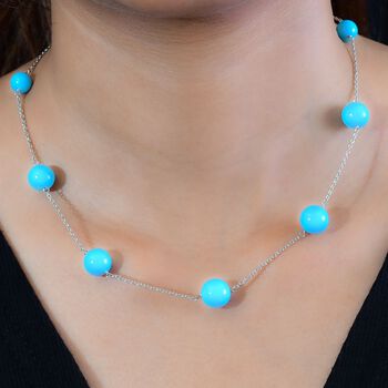 Feine T&uuml;rkis-Perlen-Halskette- 35ct.