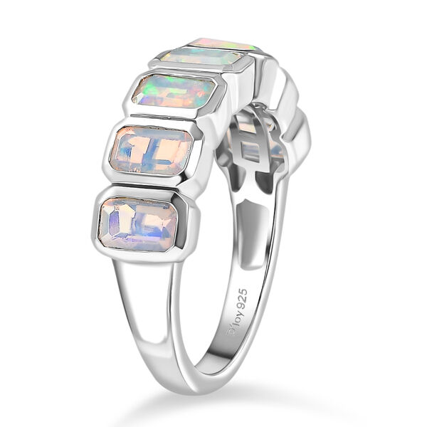D'Joy AA nat&uuml;rlicher, &auml;thiopischer Welo Opal Ring, 925 Silber platiniert - 1,58 ct. image number 5