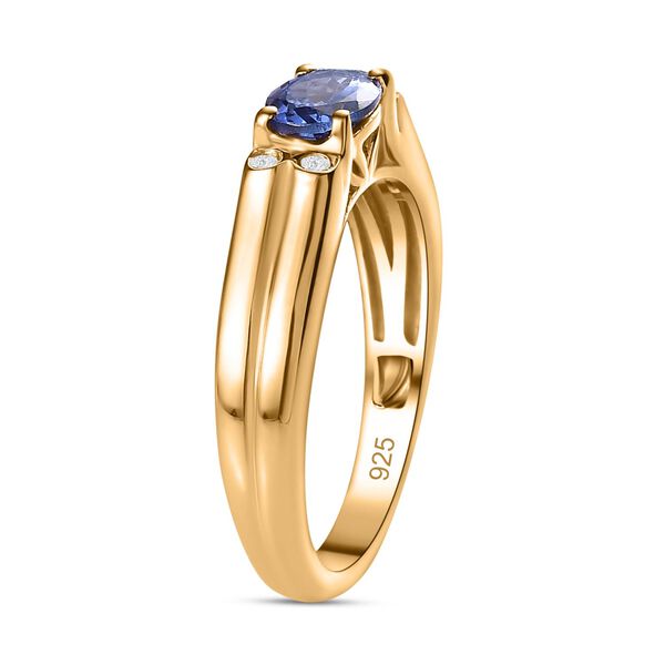 AA Tansanit und Zirkon Ring - 0,85 ct. image number 4