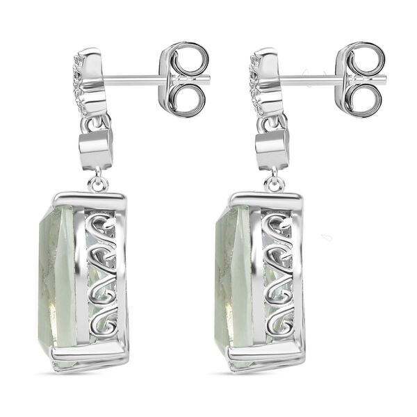 Prasiolith und Zirkon-Ohrringe - 5,90 ct. image number 5