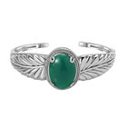 Verde Onyx Armreif ca. 19 cm Edelstahl ca. 22.67 ct