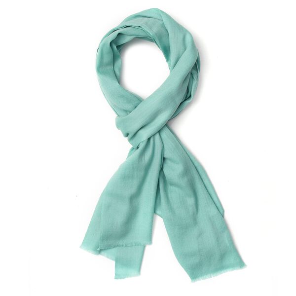 LA MAREY - 100% Kaschmirwolle superweicher Schal, Gr&ouml;&szlig;e 70x190 cm, Jadegr&uuml;n image number 3