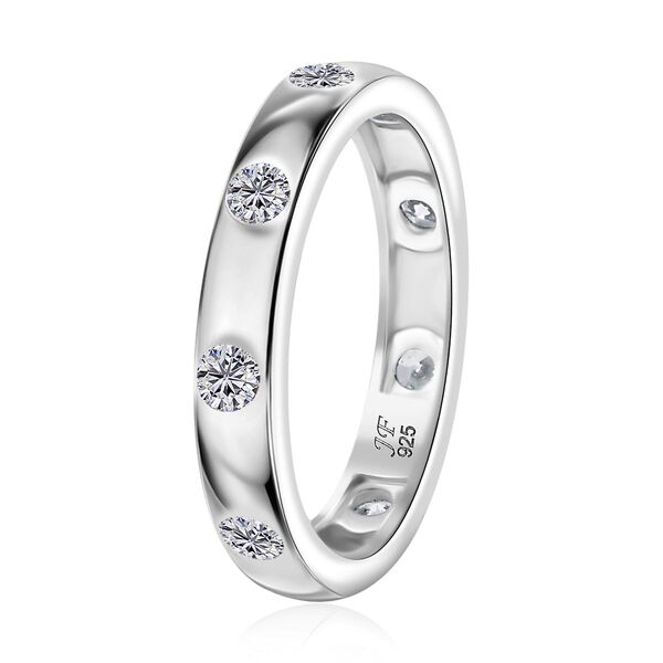 J Francis gefertigt mit SWAROVSKI- Swarovski Zirkonia Bandring, 925 Silber rhodiniert image number 5