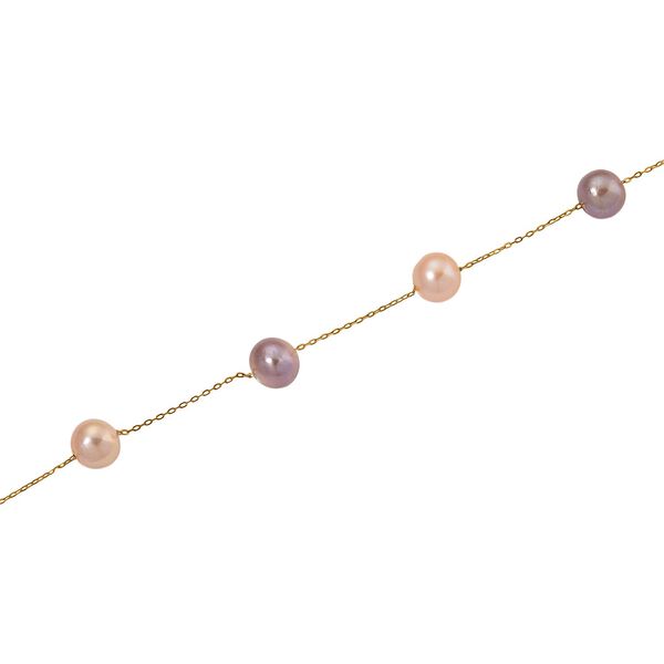 D'Joy AAA mehrfarbige Edison Perle 50cm Halskette image number 5