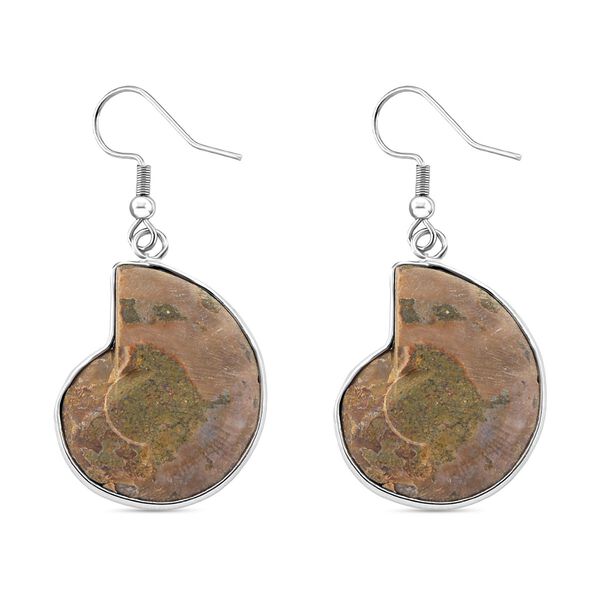 Ammonit Ohrringe Reiner Edelstahl ca. image number 4