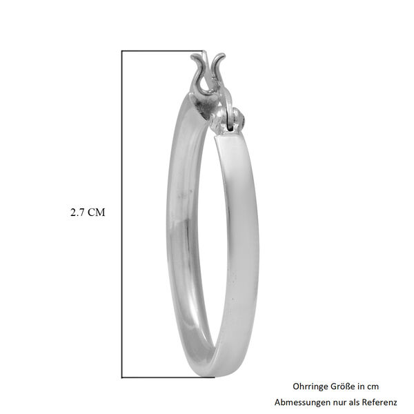 Schlichte Silber Creolen ca. 3,0g image number 3