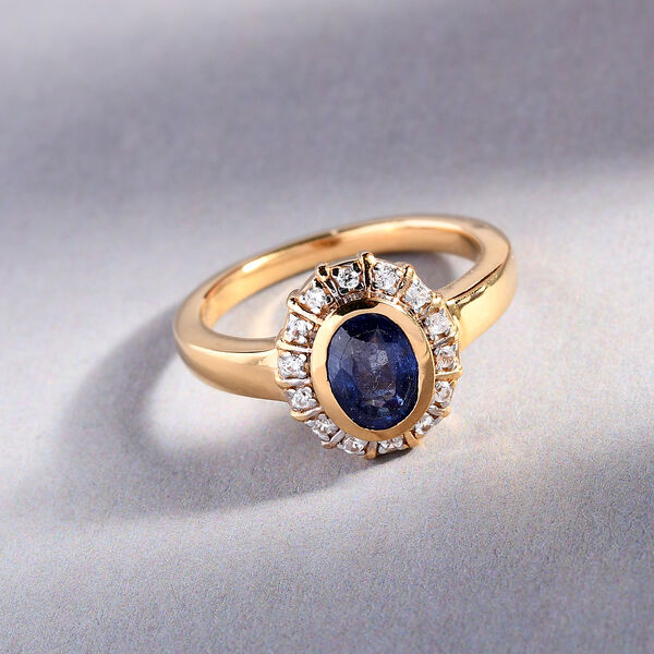 Masoala Saphir und Zirkon Ring, ca. 1,27 ct. image number 2