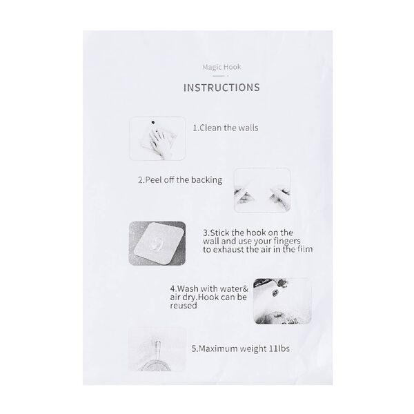 Transparentes 10er-Haken-Set image number 5