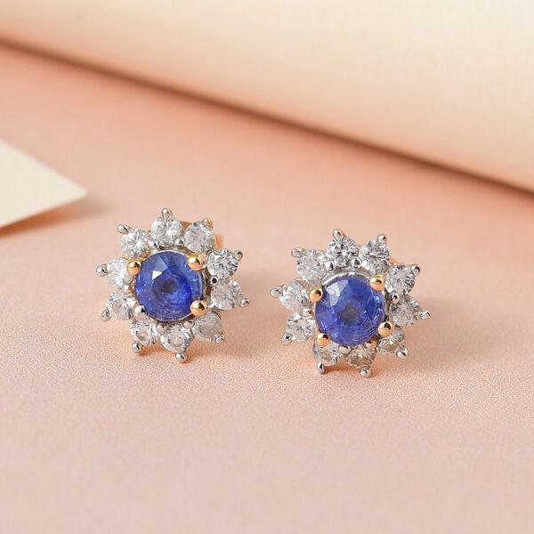 Masoala Saphir und Zirkon-Ohrringe - 1,42 ct. image number 1