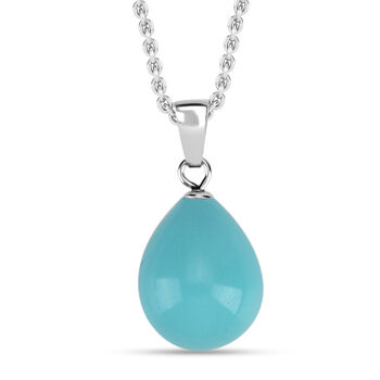 Sleeping Beauty Farbe Muschelkernperle (15x12 mm) Schmuckset ca. 50 cm