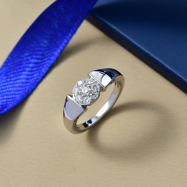 LUXURIANT SI-GH Labor Diamant Ring, 925 Silber rhodiniert - 0,50 ct. image number 2