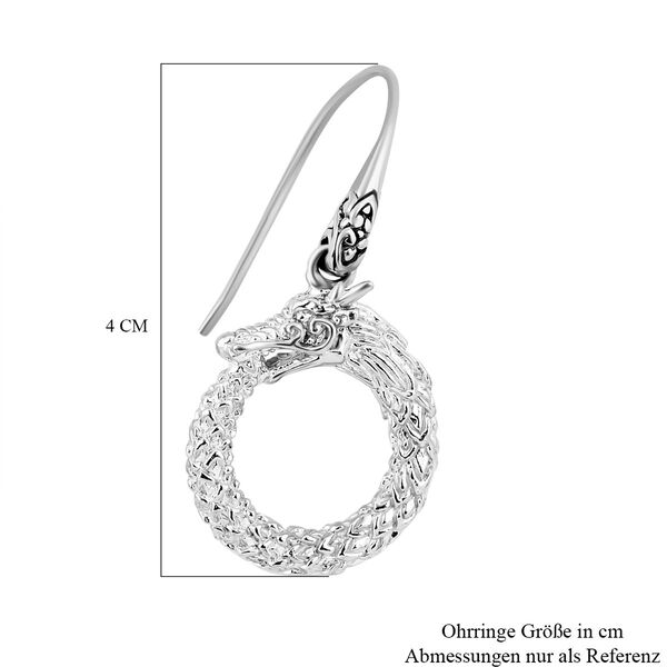 Royal Bali Kollektion - Drachen Ohrringe in 925 Silber image number 4