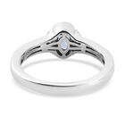 Tansanit und Zirkon Ring 925 Silber platiniert  ca. 0,65 ct image number 5