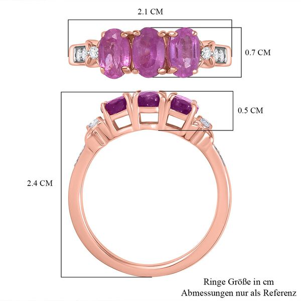 D’Joy Ilakaka Rosa Saphir und Zirkon Ring - 2,12 ct. image number 6