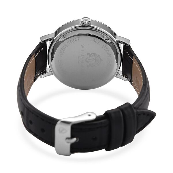 William Hunt - Moissanit Uhr, Swiss Ronda Uhrwerk, Reiner Edelstahl, Schwarz, ca. 0.20 ct image number 6