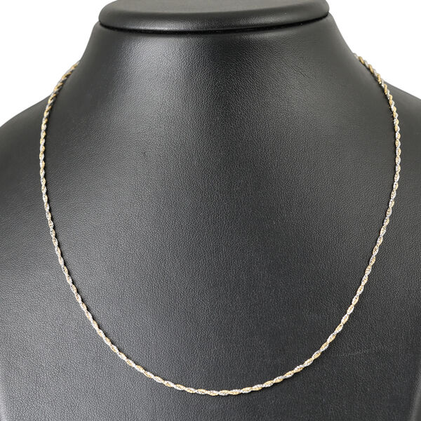 Italienische Schlangen Pyramidenform Design Halskette, 925 Silber vergoldet und platiniert, bicolor, ca. 43 cm + 5 cm Extender, ca. 4,53g