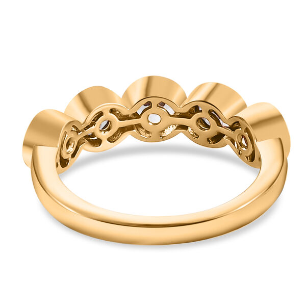 Tansanit 5 Stein Ring 925 Silber 585 Vergoldet image number 6