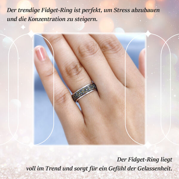 Blauer Diamant P3, Gelber Diamant Ring 925 Silber rhodiniert (Gr&ouml;&szlig;e 18.00) ca. 1,00 ct image number 3