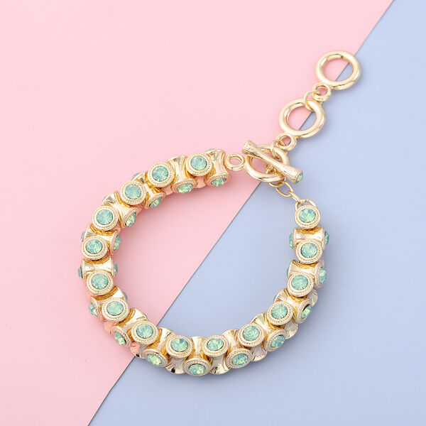 Peridot Kristall Armband ca. 19+5 cm Goldton image number 2