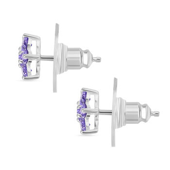 LUSTRO STELLA blaue Zirkonia Ohrringe