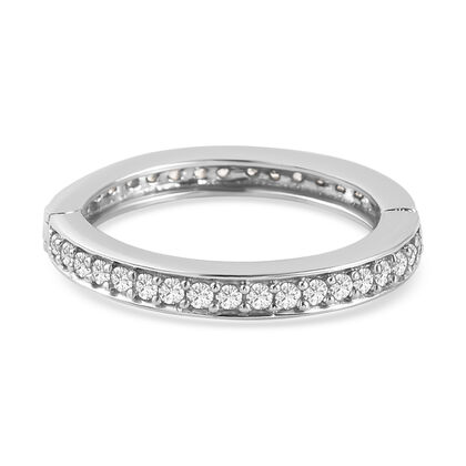 LUSTRO STELLA - Weißer Zirkonia Ring, 925 Silber platiniert (Größe 16.00) ca. 0,99 ct