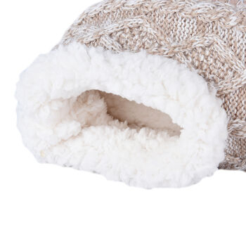 Kunstfell Hausschuhe, Gr&ouml;&szlig;e S, 25 cm, Beige