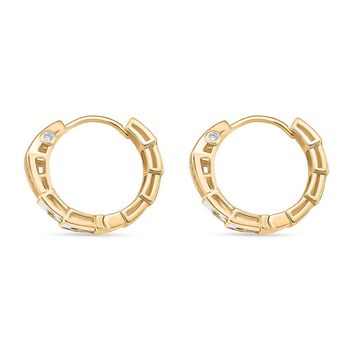 Wei&szlig;er Zirkonia Ohrringe Nickelfreies Messing emailliert