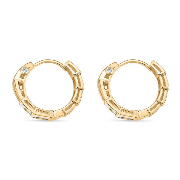 Weißer Zirkonia Ohrringe Nickelfreies Messing emailliert 0.50 ct image number 3