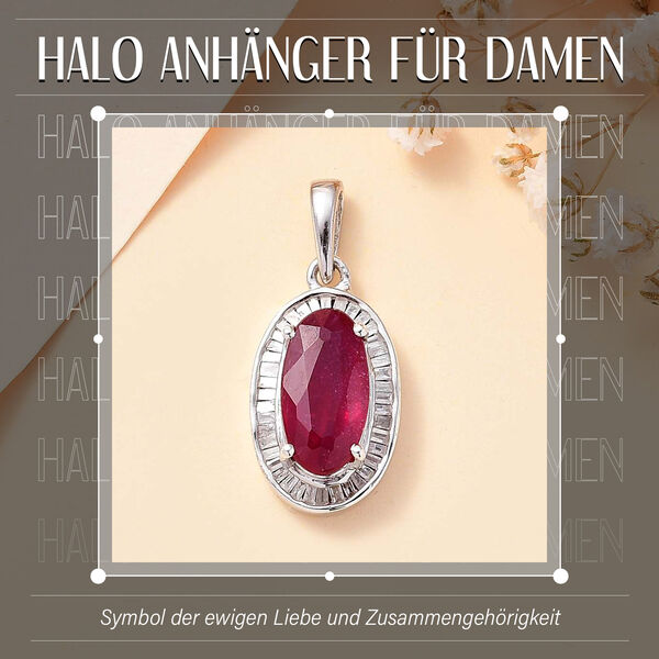 Afrikanischer Rubin und Diamant-Anhänger - 3,81 ct. image number 2