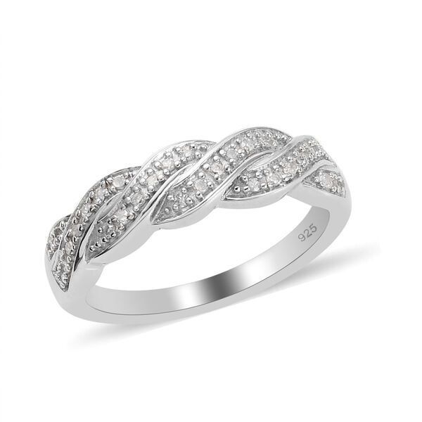 Diamant Ring 925 Silber platiniert  ca. 0,15 ct image number 5