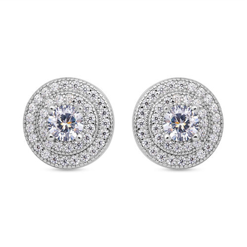 Lustro Stella - Weiße Zirkonia-Ohrringe, 925 Silber ca. 1,40 ct image number 0
