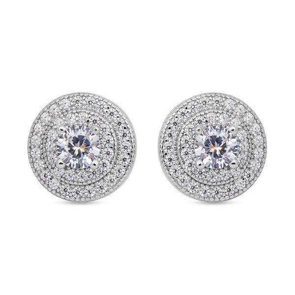 Lustro Stella - Wei&szlig;e Zirkonia-Ohrringe, 925 Silber ca. 1,40 ct