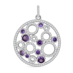 Lustro Stella Lila Zirkonia Anhänger 925 Silber rhodiniert 0.05 ct