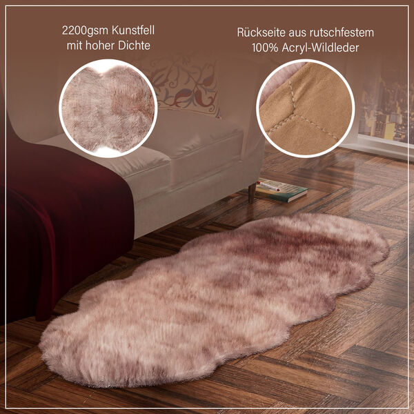 Kunstfell Teppich, altrosa image number 3