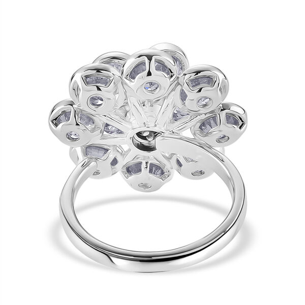 Wei&szlig;er Zirkonia Ring Nickelfreies Messing, flexible, (Gr&ouml;&szlig;e 17.00-19.00) image number 5