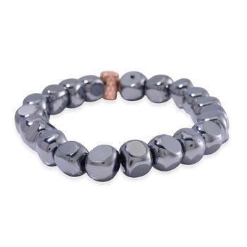 Terahertz Armband Flexibles Messing ros&eacute;vergoldet ca. 125,00 ct.